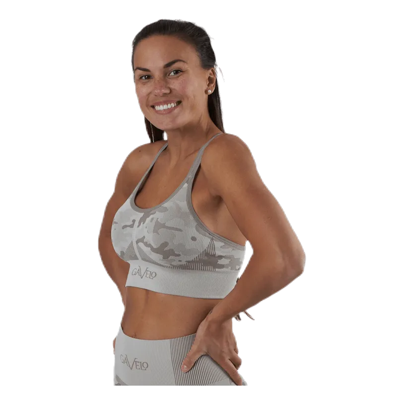 Gavelo Desert Storm Camo Sports Bra Beige