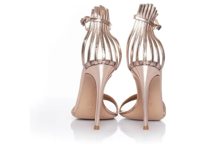 Gianvito Rossi, Sandalia metalizada Dorado 
