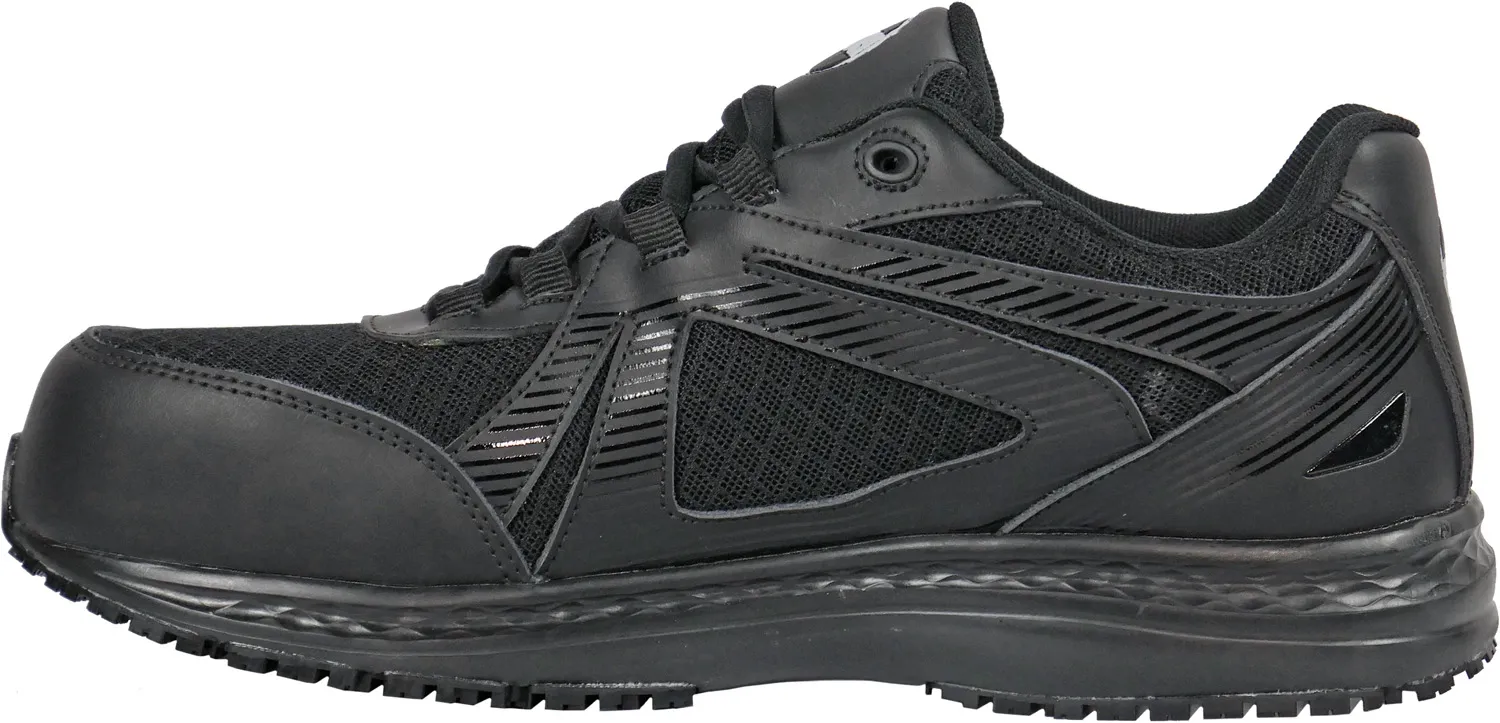 HOSS BOOTS Hoss Reno II, Men's, Black, Comp Toe, EH, WP, Slip Resistant, Low Athletic, Work Shoe