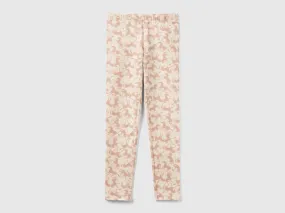 Leggings rosa tenue con estampado de caballos