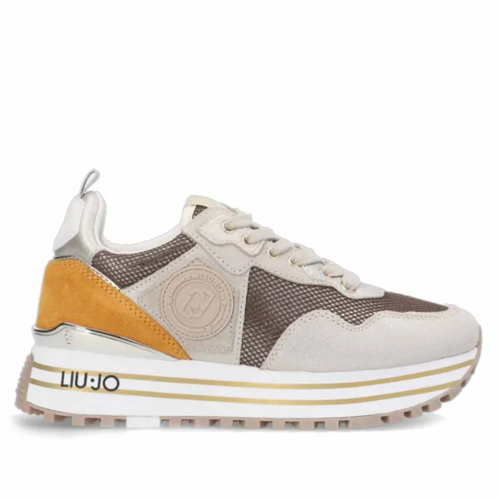 Zapatillas LIUJO de malla metalizada con plataforma